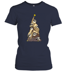 Merry Christmas Merry Slothmas Sloth Christmas Tree Xmas Women's T-Shirt