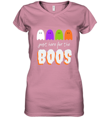 Just Here For The Boos Shirt Funny Halloween Drinking Women's V-Neck T-Shirt Women's V-Neck T-Shirt - HHHstores