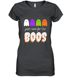 Just Here For The Boos Shirt Funny Halloween Drinking Women's V-Neck T-Shirt