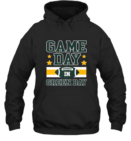NFL Green Bay WI. Game Day Football Home Team Hooded Sweatshirt Hooded Sweatshirt / Black / S Hooded Sweatshirt - HHHstores