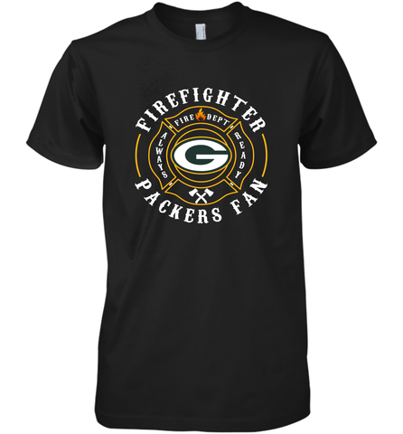 Green Bay Packers NFL Pro Line Green Firefighter Men's Premium T-Shirt Men's Premium T-Shirt / Black / XS Men's Premium T-Shirt - HHHstores