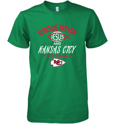 Sundays Are For Jesus and Kansas City Funny Football Men's Premium T-Shirt