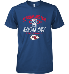 Sundays Are For Jesus and Kansas City Funny Football Men's Premium T-Shirt Men's Premium T-Shirt - HHHstores