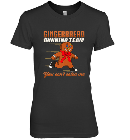 Christmas Gingerbread Man Cookie Gingerbread Running Team Women's Premium T-Shirt Women's Premium T-Shirt / Black / XS Women's Premium T-Shirt - HHHstores