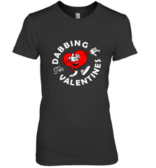 Dabbing Heart For Valentine's Day Art Graphics Heart Gift Women's Premium T-Shirt Women's Premium T-Shirt - HHHstores