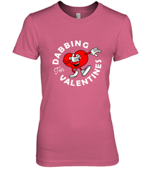 Dabbing Heart For Valentine's Day Art Graphics Heart Gift Women's Premium T-Shirt Women's Premium T-Shirt - HHHstores