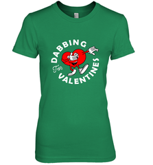 Dabbing Heart For Valentine's Day Art Graphics Heart Gift Women's Premium T-Shirt Women's Premium T-Shirt - HHHstores