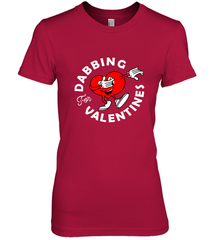 Dabbing Heart For Valentine's Day Art Graphics Heart Gift Women's Premium T-Shirt Women's Premium T-Shirt - HHHstores