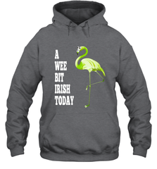 A Wee Bit Irish Today Flamingo St. Patrick's Day Hooded Sweatshirt Hooded Sweatshirt - HHHstores