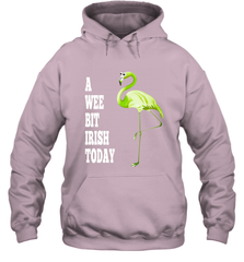 A Wee Bit Irish Today Flamingo St. Patrick's Day Hooded Sweatshirt Hooded Sweatshirt - HHHstores