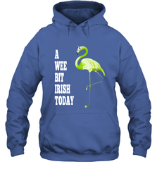 A Wee Bit Irish Today Flamingo St. Patrick's Day Hooded Sweatshirt Hooded Sweatshirt - HHHstores