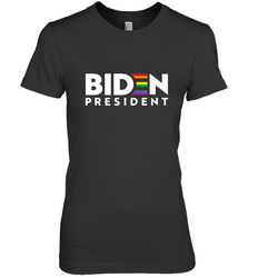 Joseph Biden For President T Shirt_ LGBT Gay Pride Rainbow Women's Premium T-Shirt