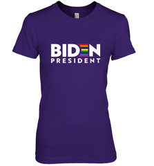 Joseph Biden For President T Shirt_ LGBT Gay Pride Rainbow Women's Premium T-Shirt Women's Premium T-Shirt - HHHstores
