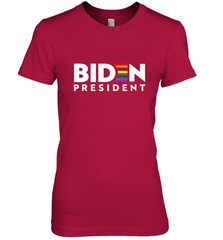Joseph Biden For President T Shirt_ LGBT Gay Pride Rainbow Women's Premium T-Shirt Women's Premium T-Shirt - HHHstores
