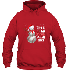 Baseball Snowman Christmas This is my Christmas Pajama Hooded Sweatshirt Hooded Sweatshirt - HHHstores