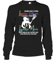 Lacrosse Strong Lacrosse Mom Long Sleeve T-Shirt Long Sleeve T-Shirt - HHHstores