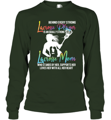 Lacrosse Strong Lacrosse Mom Long Sleeve T-Shirt Long Sleeve T-Shirt - HHHstores