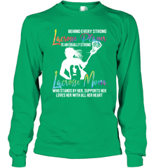 Lacrosse Strong Lacrosse Mom Long Sleeve T-Shirt Long Sleeve T-Shirt - HHHstores