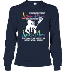 Lacrosse Strong Lacrosse Mom Long Sleeve T-Shirt Long Sleeve T-Shirt - HHHstores