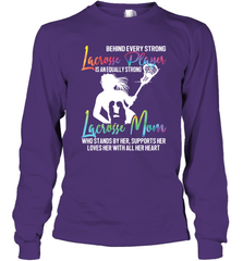 Lacrosse Strong Lacrosse Mom Long Sleeve T-Shirt Long Sleeve T-Shirt - HHHstores