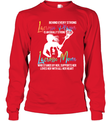 Lacrosse Strong Lacrosse Mom Long Sleeve T-Shirt Long Sleeve T-Shirt - HHHstores