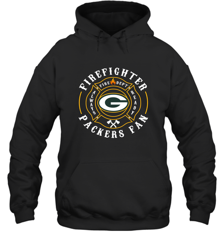 Green Bay Packers NFL Pro Line Green Firefighter Hooded Sweatshirt Hooded Sweatshirt / Black / S Hooded Sweatshirt - HHHstores