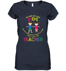They Call Me Teacher School Kids Fun Appreciation Women's V-Neck T-Shirt Women's V-Neck T-Shirt - HHHstores