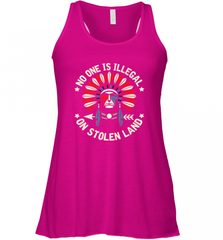 No One Is Illegal On Stolen Land Indigenous Immigrant Women's Racerback Tank Women's Racerback Tank - HHHstores