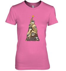 Merry Christmas Merry Slothmas Sloth Christmas Tree Xmas Women's Premium T-Shirt Women's Premium T-Shirt - HHHstores