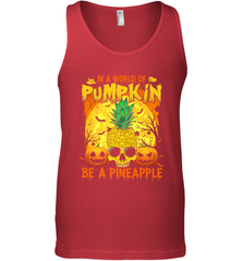 In A World Of Pumpkin Be A Pineapple Skull Halloween Funny Men's Tank Top Men's Tank Top - HHHstores