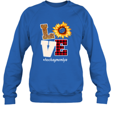 Love Hockey Mom Life Design Crewneck Sweatshirt Crewneck Sweatshirt - HHHstores