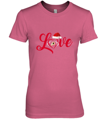 NFL Washington Redskins Logo Christmas Santa Hat Love Heart Football Team Women's Premium T-Shirt Women's Premium T-Shirt - HHHstores