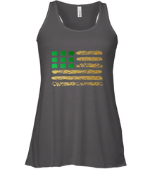 American Flag Green Shamrock Shirt St Patricks Day Women's Racerback Tank Women's Racerback Tank - HHHstores