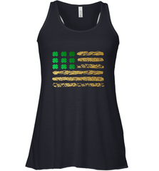 American Flag Green Shamrock Shirt St Patricks Day Women's Racerback Tank Women's Racerback Tank - HHHstores