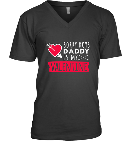 Kids Funny Valentine's Day Present For Your Little Girl, Daughter Men's V-Neck Men's V-Neck / Black / S Men's V-Neck - HHHstores