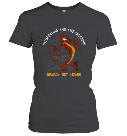 Disney Mulan Mushu Dragon Not Lizard Portrait Women's T-Shirt Women's T-Shirt / Black / S Women's T-Shirt - HHHstores