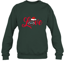 NFL Seattle Seahawks Logo Christmas Santa Hat Love Heart Football Team Crewneck Sweatshirt Crewneck Sweatshirt - HHHstores