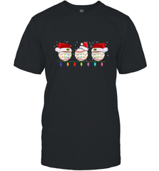 Three Baseball Balls Christmas Gift Santa Xmas lights Snow Men's T-Shirt Men's T-Shirt - HHHstores