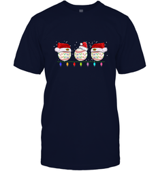 Three Baseball Balls Christmas Gift Santa Xmas lights Snow Men's T-Shirt