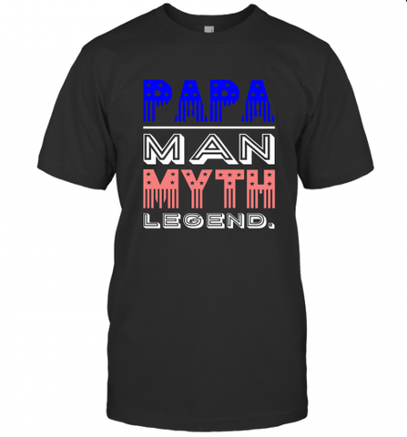 Papa Man Myth Legend Father's Day Dad Veteran Men's T-Shirt Men's T-Shirt / Black / S Men's T-Shirt - HHHstores