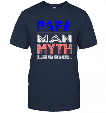 Papa Man Myth Legend Father's Day Dad Veteran Men's T-Shirt