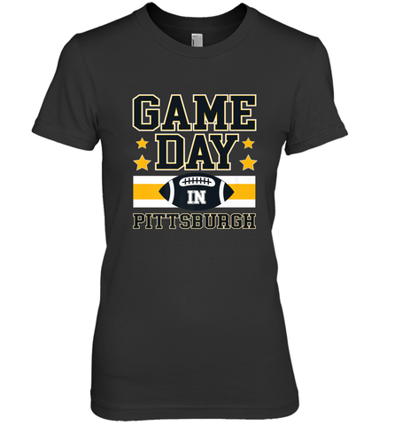 NFL Pittsburgh PA. Game Day Football Home Team Women's Premium T-Shirt Women's Premium T-Shirt / Black / XS Women's Premium T-Shirt - HHHstores