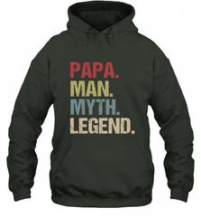 Papa Man Myth Legend Dad Father Hooded Sweatshirt Hooded Sweatshirt - HHHstores