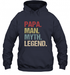 Papa Man Myth Legend Dad Father Hooded Sweatshirt Hooded Sweatshirt - HHHstores