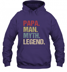 Papa Man Myth Legend Dad Father Hooded Sweatshirt Hooded Sweatshirt - HHHstores