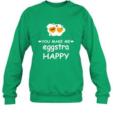 You Make Me Eggstra happy,Funny Valentine His and Her Couple Crewneck Sweatshirt Crewneck Sweatshirt - HHHstores