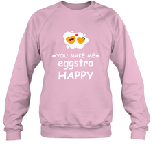 You Make Me Eggstra happy,Funny Valentine His and Her Couple Crewneck Sweatshirt Crewneck Sweatshirt - HHHstores