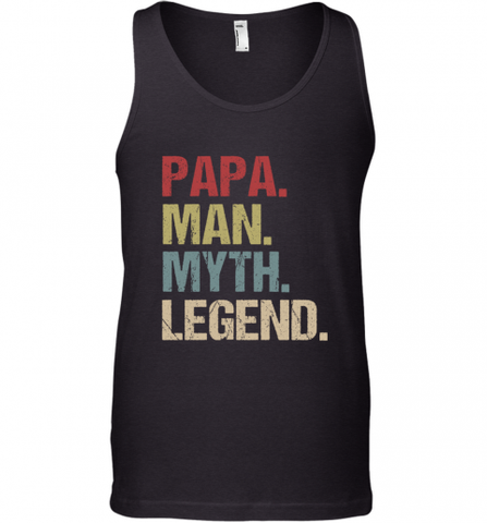 Papa Man Myth Legend Dad Father Men's Tank Top Men's Tank Top / Black / XS Men's Tank Top - HHHstores