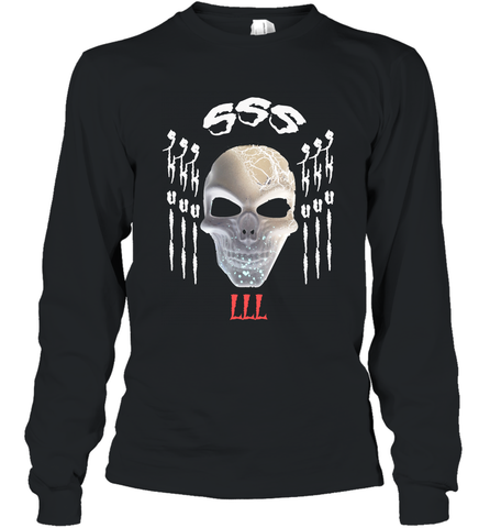 The mask of skull Halloween Long Sleeve T-Shirt Long Sleeve T-Shirt / Black / S Long Sleeve T-Shirt - HHHstores