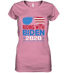 Riding With Biden Joe Biden 2020 For President Vote Gift Women's V-Neck T-Shirt Women's V-Neck T-Shirt - HHHstores